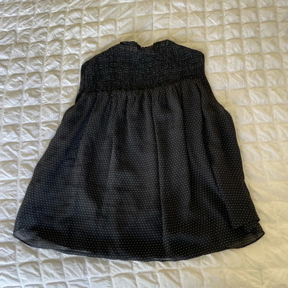 Frame denim noir polka dot smocked blouse - Picture 9 of 12